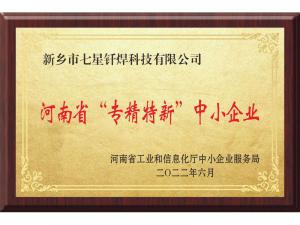 河南省專精特新中小企業(yè)
